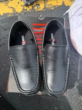 Deer Stags Black Slip-On Moccasin Loafers